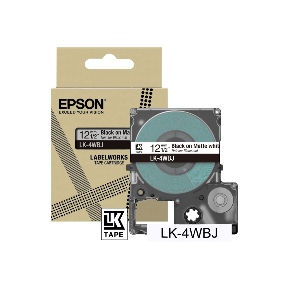 Produktbild för Epson LabelWorks LK-4WBJ - bandpatron - 1 kassett(er) - Rulle (1,2 cm x 8 m)