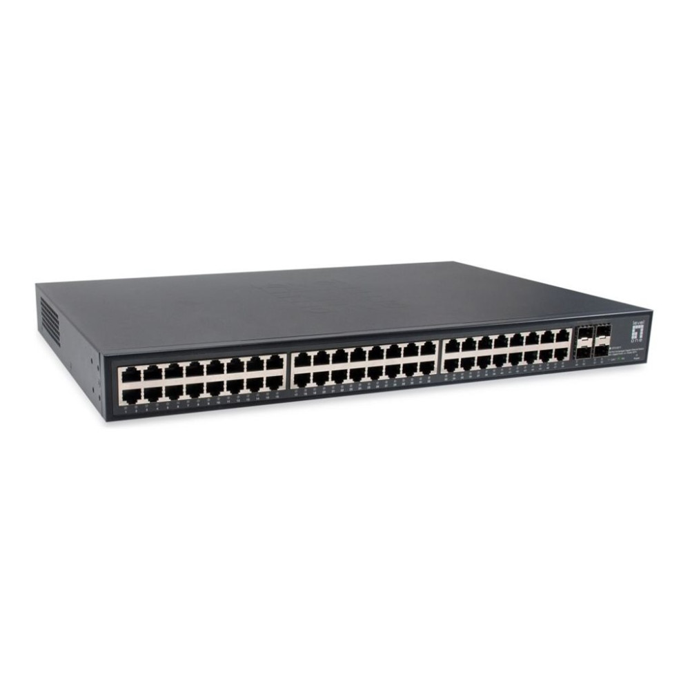 Produktbild för LevelOne GTU-5211 - switch - 52 portar - ohanterad - rackmonterbar