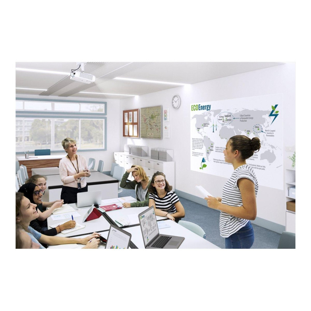Produktbild för Epson EB-L260F - 3LCD-projektor - 802.11a/b/g/n/ac trådlös/LAN/Miracast - vit