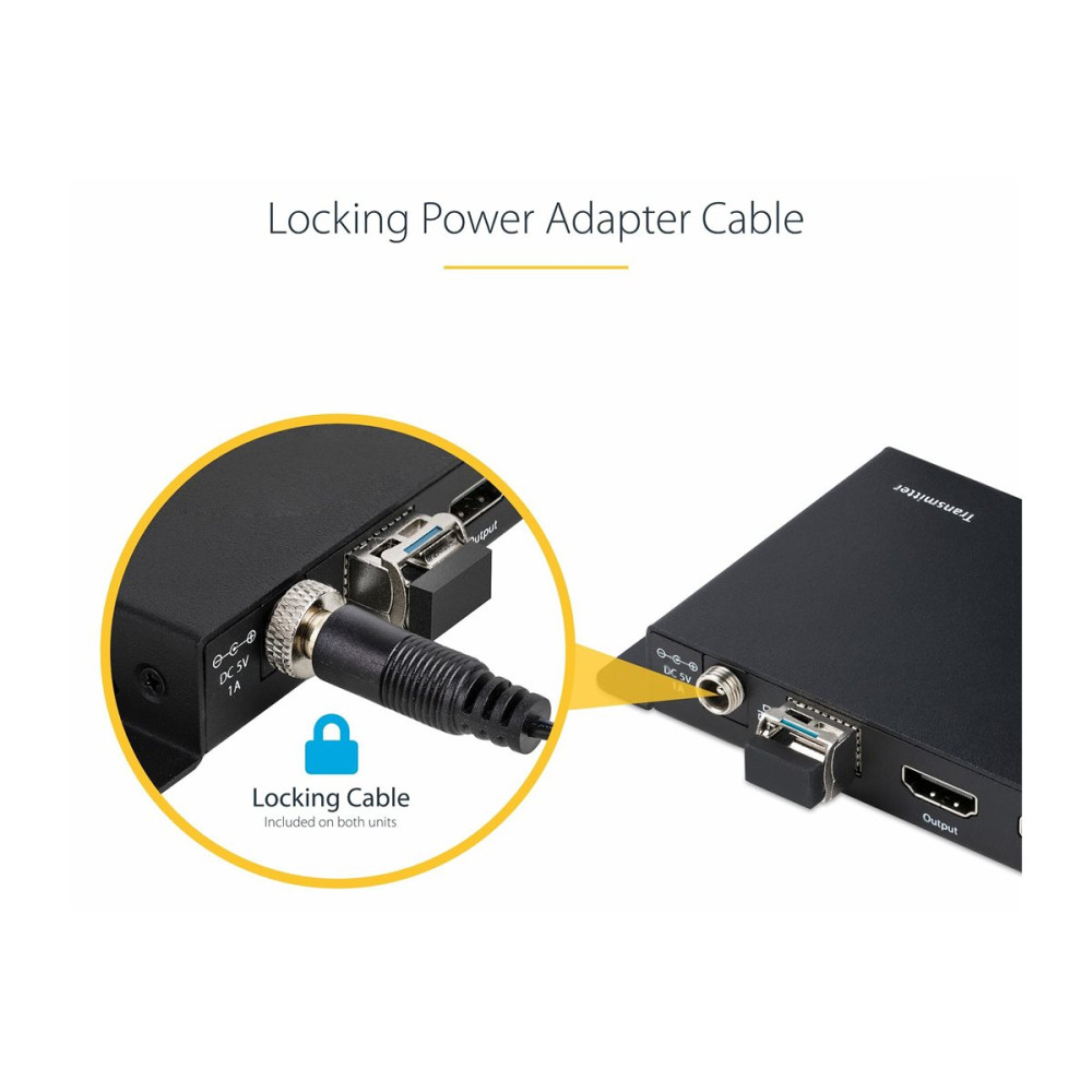 Produktbild för StarTech.com 4K HDMI over Fiber Extender Kit, 4K 60Hz up to 3300ft/1km (Single Mode) or 1000ft/300m (Multimode) LC Fiber Optic, HDR/HDCP, Audio/RS232/IR Extender, HDMI Video Extender - Transmitter and Receiver Kit (ST121HD20FXA2) - video/ljud/infrarröd/nä