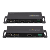 Produktbild för StarTech.com 4K HDMI over Fiber Extender Kit, 4K 60Hz up to 3300ft/1km (Single Mode) or 1000ft/300m (Multimode) LC Fiber Optic, HDR/HDCP, Audio/RS232/IR Extender, HDMI Video Extender - Transmitter and Receiver Kit (ST121HD20FXA2) - video/ljud/infrarröd/nä