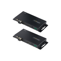 Produktbild för StarTech.com 4K HDMI over Fiber Extender Kit, 4K 60Hz up to 3300ft/1km (Single Mode) or 1000ft/300m (Multimode) LC Fiber Optic, HDR/HDCP, Audio/RS232/IR Extender, HDMI Video Extender - Transmitter and Receiver Kit (ST121HD20FXA2) - video/ljud/infrarröd/nä