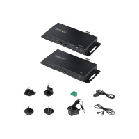 Produktbild för StarTech.com 4K HDMI over Fiber Extender Kit, 4K 60Hz up to 3300ft/1km (Single Mode) or 1000ft/300m (Multimode) LC Fiber Optic, HDR/HDCP, Audio/RS232/IR Extender, HDMI Video Extender - Transmitter and Receiver Kit (ST121HD20FXA2) - video/ljud/infrarröd/nä
