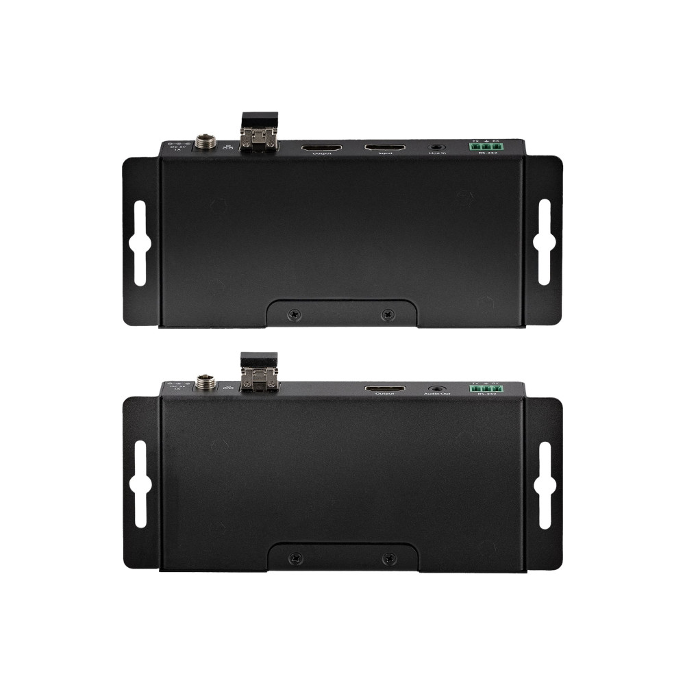 Produktbild för StarTech.com 4K HDMI over Fiber Extender Kit, 4K 60Hz up to 3300ft/1km (Single Mode) or 1000ft/300m (Multimode) LC Fiber Optic, HDR/HDCP, Audio/RS232/IR Extender, HDMI Video Extender - Transmitter and Receiver Kit (ST121HD20FXA2) - video/ljud/infrarröd/nä