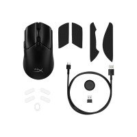 Produktbild för HyperX Pulsefire Haste 2 - mus - 2.4 GHz, Bluetooth 5.0, USB - svart