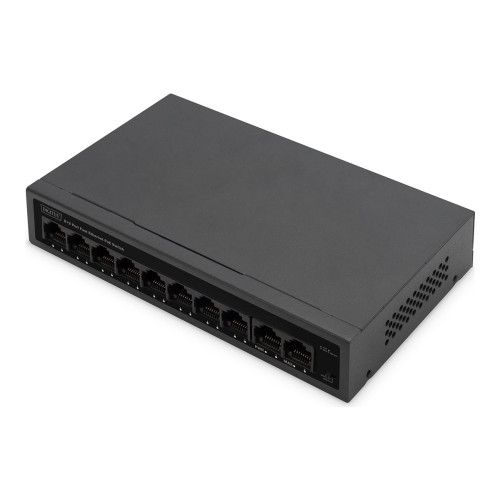 Digitus DIGITUS - switch - IEEE 802.3af, IEEE 802.3at - 8 portar - ohanterad