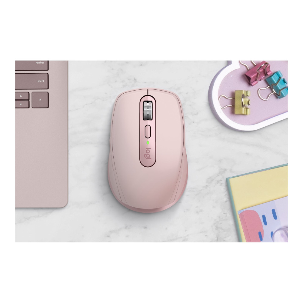 Produktbild för Logitech MX Anywhere 3S - mus - Bluetooth - rosa