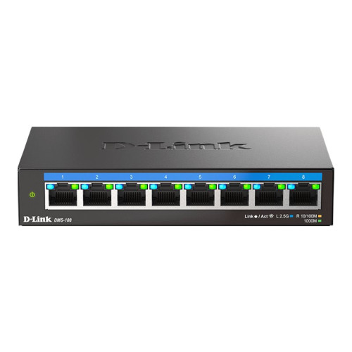 D-Link D-Link DMS-108 - switch - 8 portar - ohanterad