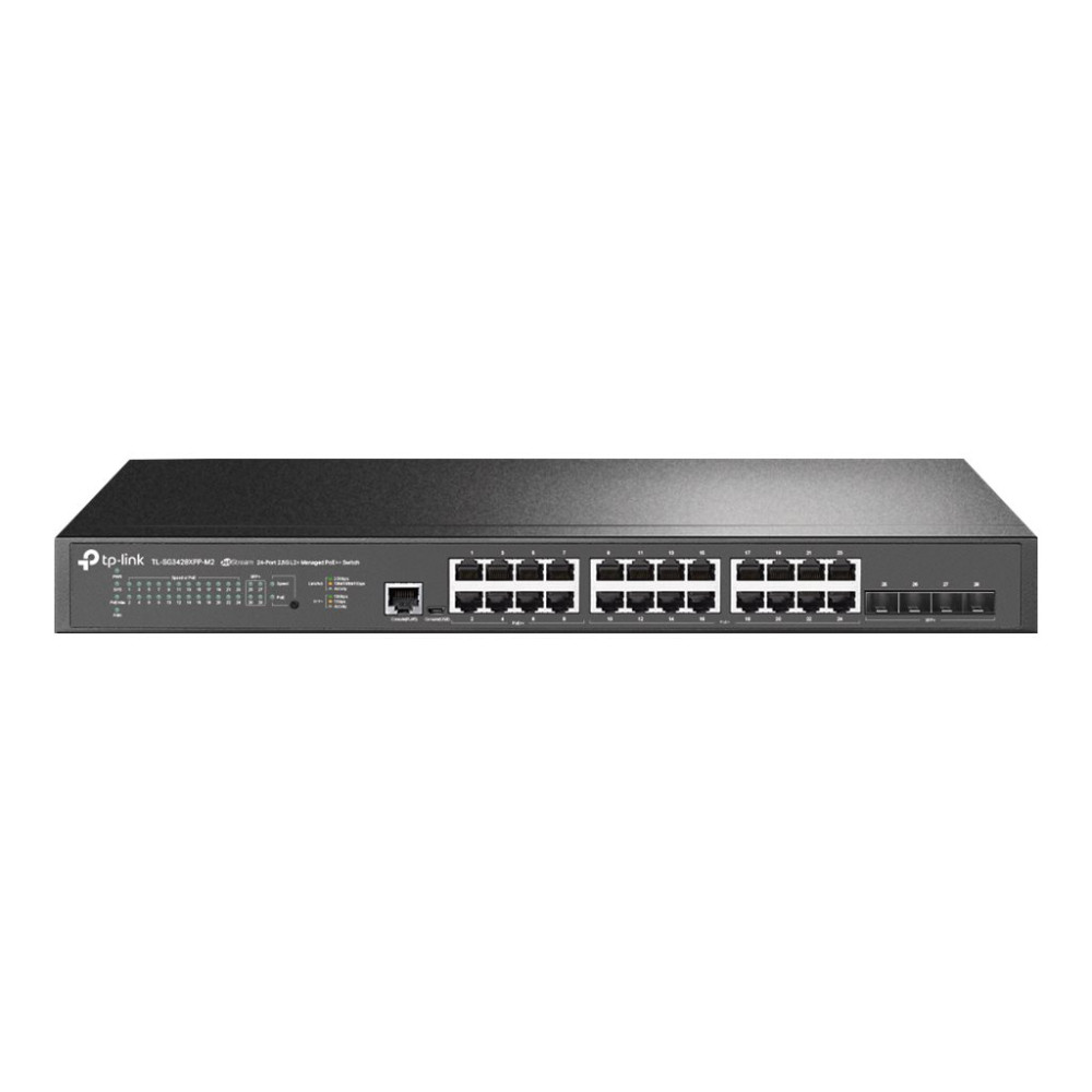 Produktbild för TP-Link JetStream TL-SG3428XPP-M2 V1 - switch - 24 portar - Administrerad - rackmonterbar