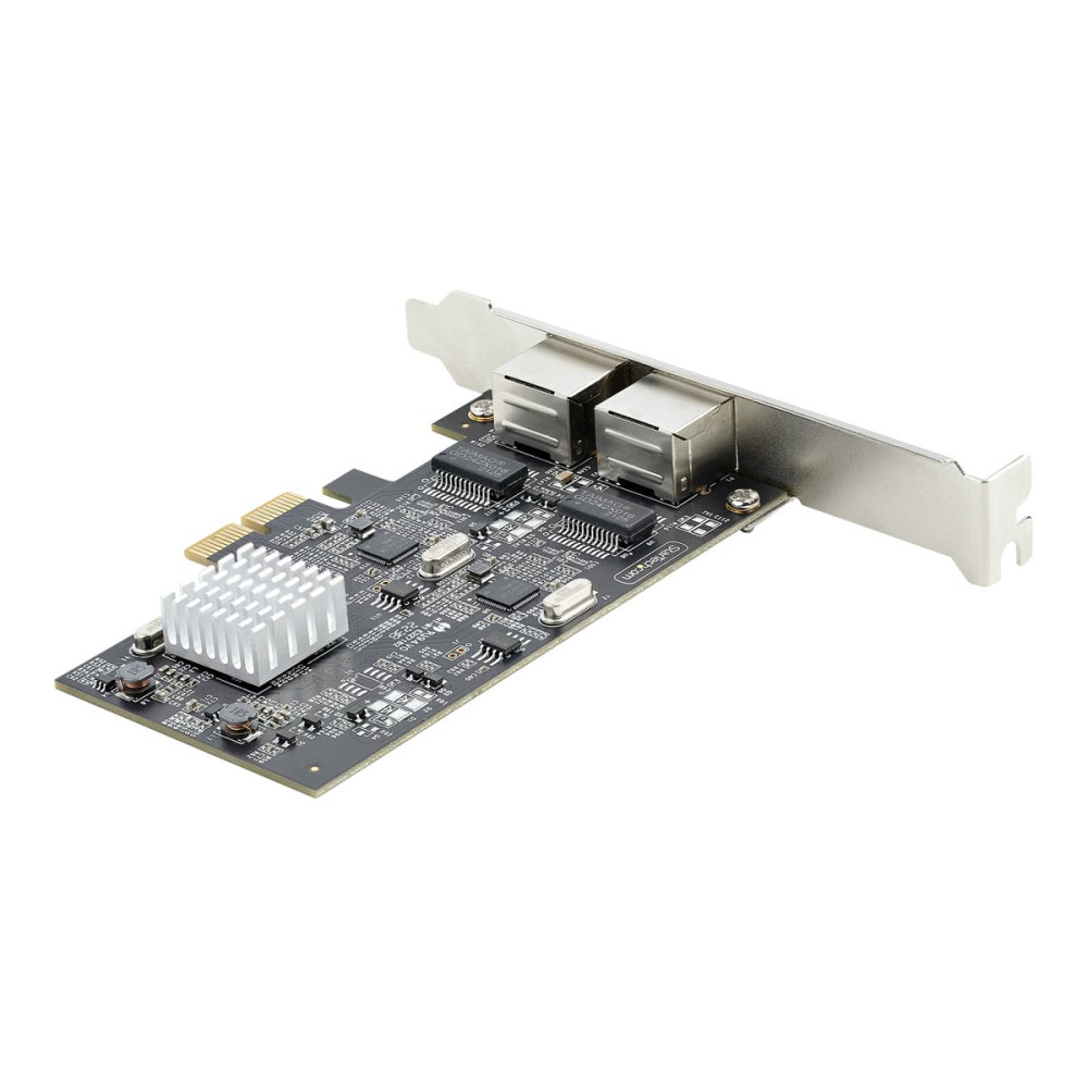 Produktbild för Startech 2-Port 2.5Gbps NBASE-T PCIe Network Card, Intel I225-V, Dual-Port Computer Network Card, Multi-Gigabit NIC, PCI Express Server LAN Card, Desktop Ethernet Interface - nätverksadapter - PCIe 2.0 x2 - 10M/100M/1G/2.5 Gigabit Ethernet x 2