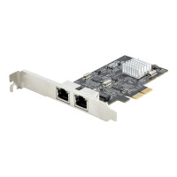 Produktbild för Startech 2-Port 2.5Gbps NBASE-T PCIe Network Card, Intel I225-V, Dual-Port Computer Network Card, Multi-Gigabit NIC, PCI Express Server LAN Card, Desktop Ethernet Interface - nätverksadapter - PCIe 2.0 x2 - 10M/100M/1G/2.5 Gigabit Ethernet x 2