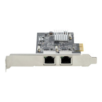 Produktbild för Startech 2-Port 2.5Gbps NBASE-T PCIe Network Card, Intel I225-V, Dual-Port Computer Network Card, Multi-Gigabit NIC, PCI Express Server LAN Card, Desktop Ethernet Interface - nätverksadapter - PCIe 2.0 x2 - 10M/100M/1G/2.5 Gigabit Ethernet x 2