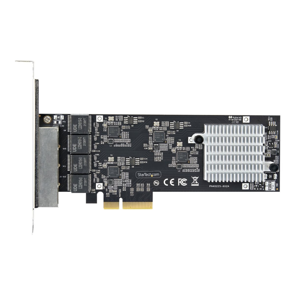 Produktbild för Startech 4-Port 2.5Gbps NBASE-T PCIe Network Card, Intel I225-V Chip, Quad Port Computer Network Card, Multi-Gigabit NIC, PCI Express Server LAN Card, Desktop Ethernet Interface Card, PCI Express 2.0 (PR42GI-NETWORK-CARD) - nätverksadapter - PCIe 2.0 x4 -