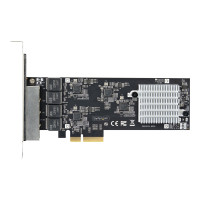 Produktbild för Startech 4-Port 2.5Gbps NBASE-T PCIe Network Card, Intel I225-V Chip, Quad Port Computer Network Card, Multi-Gigabit NIC, PCI Express Server LAN Card, Desktop Ethernet Interface Card, PCI Express 2.0 (PR42GI-NETWORK-CARD) - nätverksadapter - PCIe 2.0 x4 -