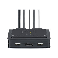 Produktbild för StarTech.com 2-Port Hybrid USB-C DisplayPort Cable KVM Switch, 4K 60Hz, Compact KVM with 6ft/1.8m USB-A/DisplayPort/Audio & 4ft/1.2m USB-C Integrated Host Cables, Bus Powered - Remote Push Button/Hotkey Switching (C2-D46-UAC-CBL-KVM) - omkopplare för tang