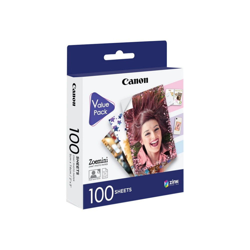 Produktbild för Canon ZINK - fotopapper - 100 ark - 50 x 76 mm