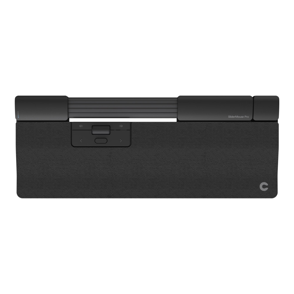 Produktbild för Contour SliderMouse Pro - centrerad mus - med utökat handledsstöd och veganskt läder - Bluetooth, USB