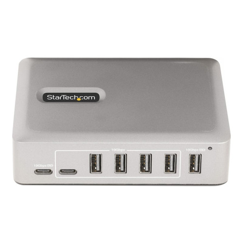 StarTech.com 7-Port USB-C Hub, 5x USB-A + 2x USB-C, Self-Powered w/ 65W Power Supply, USB 3.1 10Gbps Hub w/ BC1.2 Charging, Desktop/Laptop USB Hub