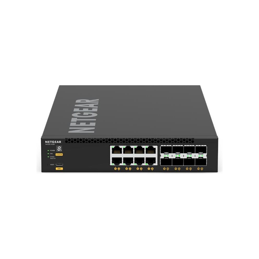 Produktbild för NETGEAR M4350 Series M4350-8X8F - switch - 16 portar - Administrerad - rackmonterbar