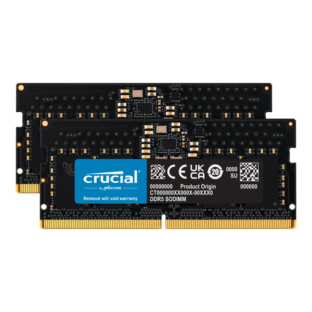Produktbild för Crucial - DDR5 - sats - 16 GB: 2 x 8 GB - SO DIMM 262-pin - 5600 MHz / PC5-44800