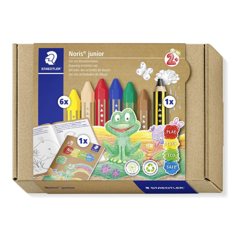 Produktbild för STAEDTLER Noris junior - krit- och blyertspennuppsättning - 7 delar