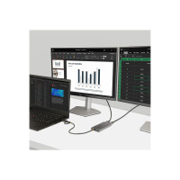 Produktbild för StarTech.com USB-C to Dual-HDMI Adapter, USB-C or A to 2x HDMI, 4K 60Hz, 100W PD Pass-Through, 1ft (30cm) Built-in Cable, External Video Graphics Adapter - USB to HDMI Multi-Monitor Converter for Laptop (109B-USBC-HDMI) - videokort - HDMI / USB - TAA-komp