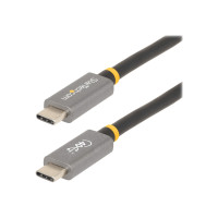 Produktbild för StarTech.com 3ft (1m) USB4 Cable, USB-IF Certified USB-C Cable, 40 Gbps, USB Type-C Data Transfer Cable, 100W Power Delivery, 8K 60Hz, Compatible w/Thunderbolt 4/3/USB 3.2 - USB C to C cable (CC1M-40G-USB-CABLE) - USB typ C-kabel - USB-C till USB-C - 1 m