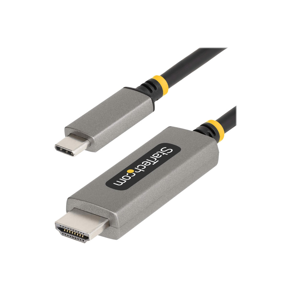 Produktbild för StarTech.com 3ft (1m) USB-C to HDMI Adapter Cable, 8K 60Hz, 4K 144Hz, HDR10, USB Type-C to HDMI 2.1 Video Converter Cable, USB-C DP Alt Mode/USB4/Thunderbolt 3/4 Compatible - USB-C Laptop to HDMI Monitor (134B-USBC-HDMI211M) - adapterkabel - 1 m