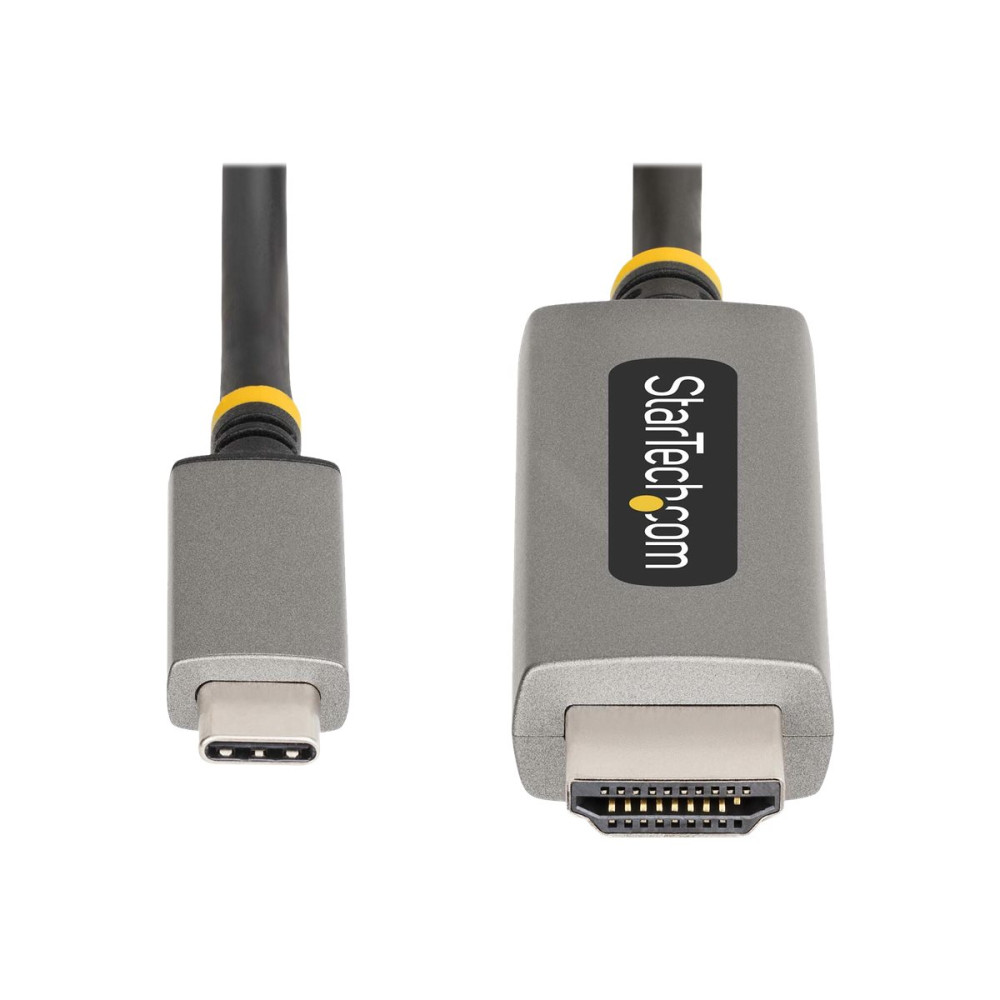 Produktbild för StarTech.com 3ft (1m) USB-C to HDMI Adapter Cable, 8K 60Hz, 4K 144Hz, HDR10, USB Type-C to HDMI 2.1 Video Converter Cable, USB-C DP Alt Mode/USB4/Thunderbolt 3/4 Compatible - USB-C Laptop to HDMI Monitor (134B-USBC-HDMI211M) - adapterkabel - 1 m
