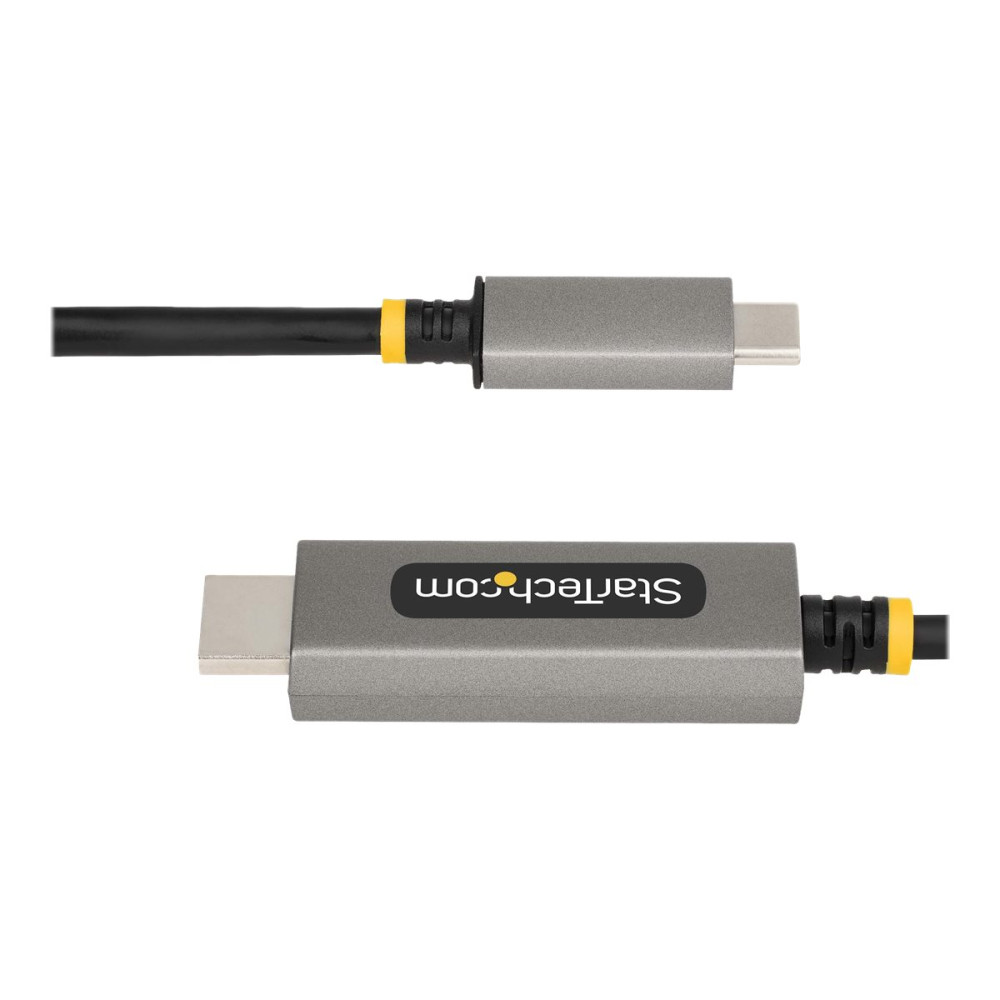 Produktbild för StarTech.com 3ft (1m) USB-C to HDMI Adapter Cable, 8K 60Hz, 4K 144Hz, HDR10, USB Type-C to HDMI 2.1 Video Converter Cable, USB-C DP Alt Mode/USB4/Thunderbolt 3/4 Compatible - USB-C Laptop to HDMI Monitor (134B-USBC-HDMI211M) - adapterkabel - 1 m
