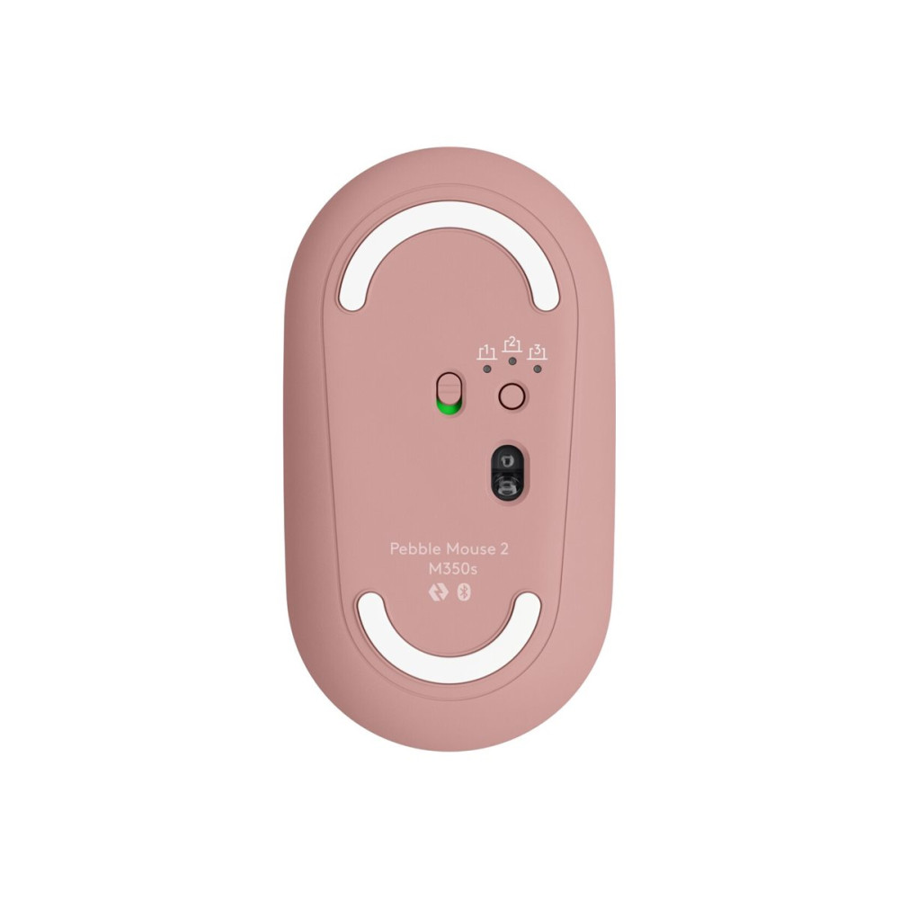 Produktbild för Logitech Pebble Mouse 2 M350s - mus - Bluetooth 5.2 LE - tonal rose