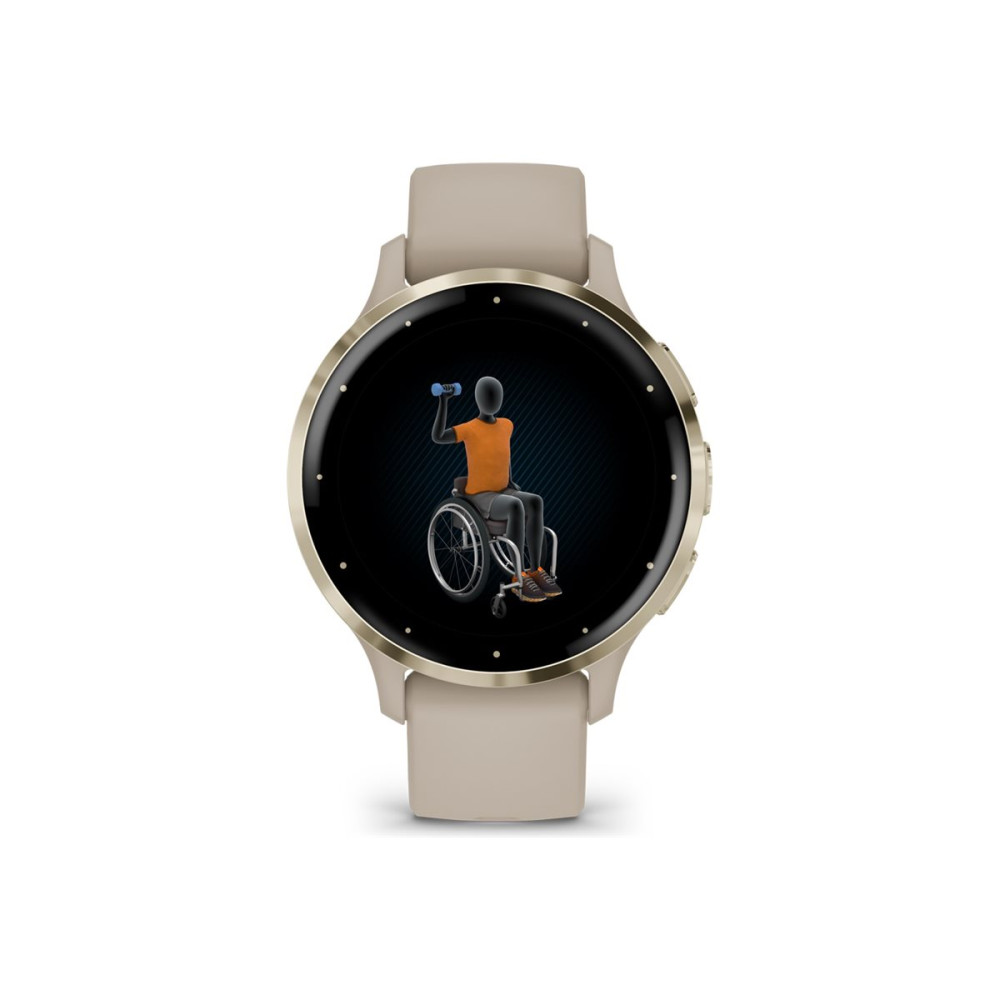 Produktbild för Garmin Venu 3S - french gray - smart klocka med band - 8 GB