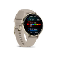 Produktbild för Garmin Venu 3S - french gray - smart klocka med band - 8 GB