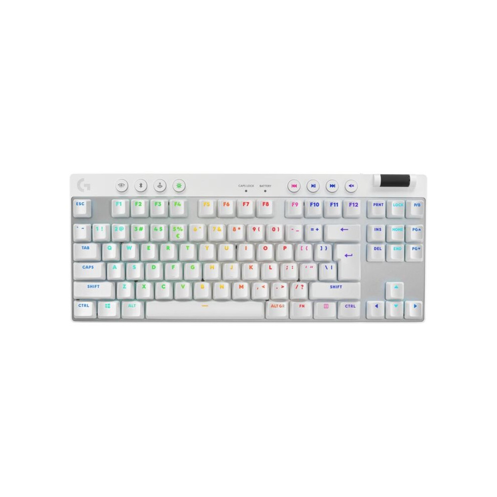 Produktbild för Logitech G PRO X TKL - tangentbord - gaming - QWERTY - USA, internationellt - vit Inmatningsenhet