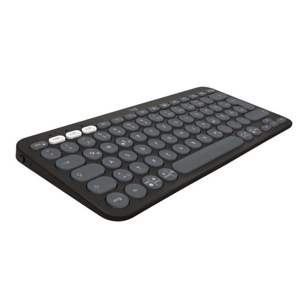 Produktbild för Logitech Pebble 2 Combo - sats med tangentbord och mus - QWERTY - USA, internationellt - tonal graphite Inmatningsenhet