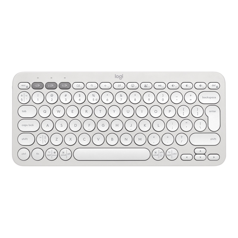 Produktbild för Logitech Pebble Keys 2 K380s - tangentbord - QWERTY - USA, internationellt - tonal white Inmatningsenhet