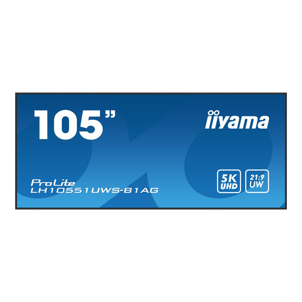 Produktbild för iiyama ProLite LH10551UWS-B1AG 105" Klass (104.7" visbar) LED-bakgrundsbelyst LCD-skärm - 5K - för digital skyltning
