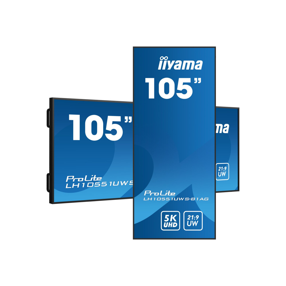 Produktbild för iiyama ProLite LH10551UWS-B1AG 105" Klass (104.7" visbar) LED-bakgrundsbelyst LCD-skärm - 5K - för digital skyltning