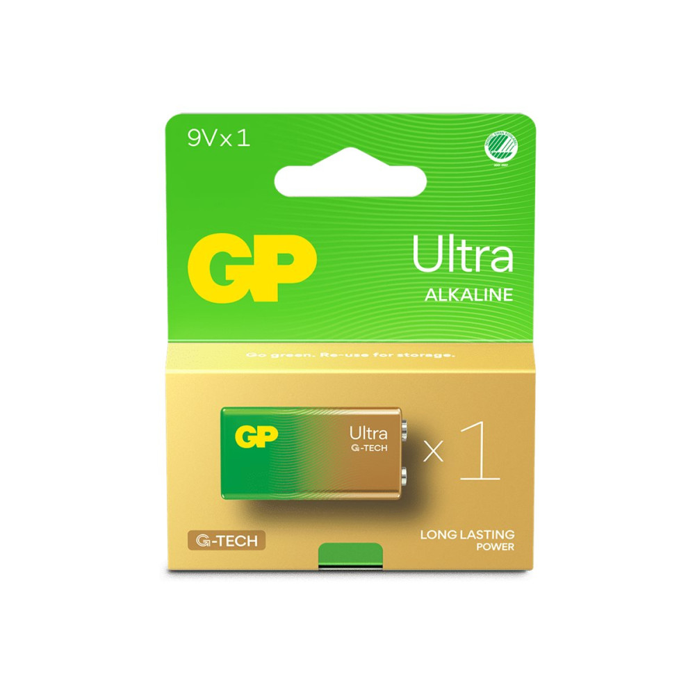 Produktbild för GP Ultra batteri x 9V - alkaliskt