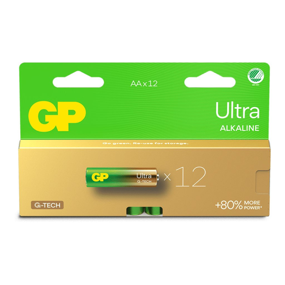 Produktbild för GP Ultra batteri - 12 x AA-typ - alkaliskt