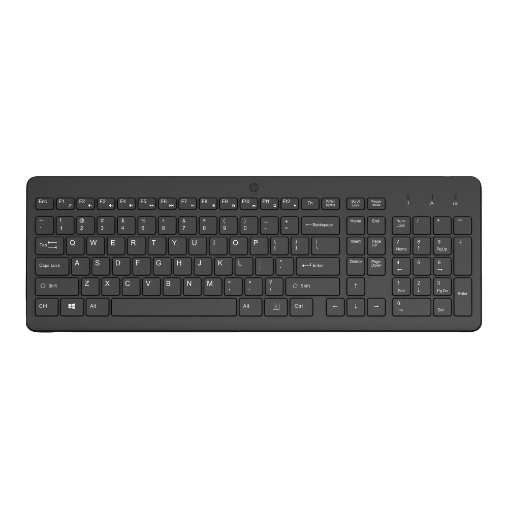 Produktbild för HP 225 - tangentbord - 2,5-zonslayout - tysk - svart Inmatningsenhet