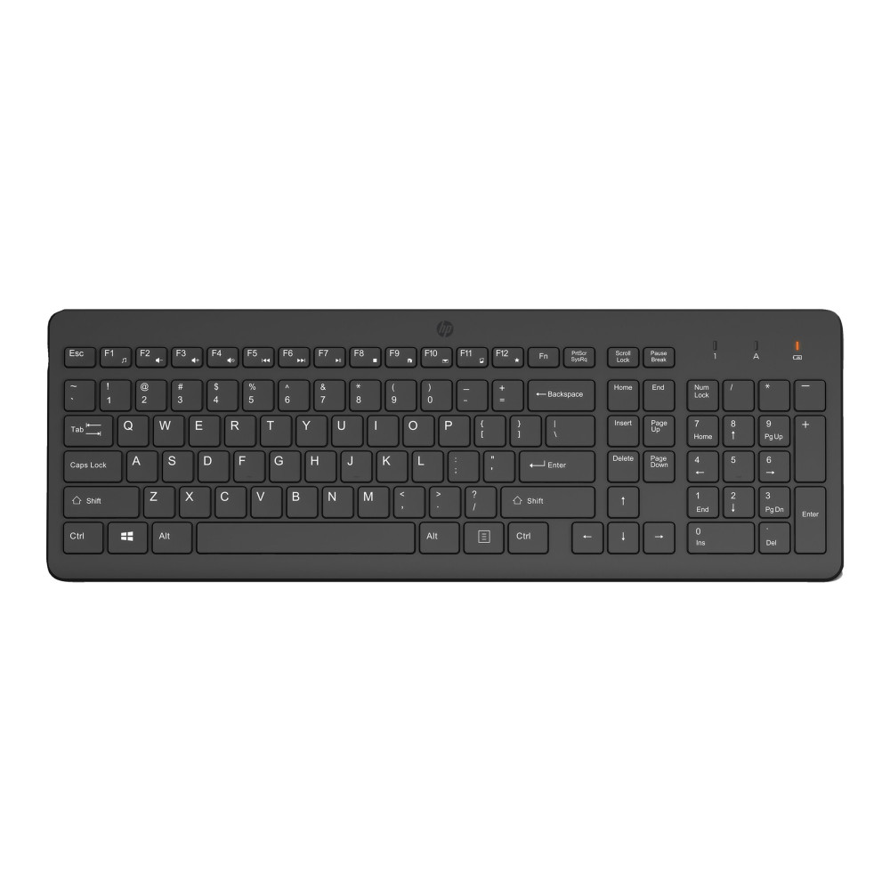 Produktbild för HP 225 - tangentbord - 2,5-zonslayout - tysk - svart Inmatningsenhet