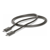 Produktbild för StarTech.com 3ft (1m) Thunderbolt 4 Cable, 40Gbps, 100W Power Delivery, 4K/8K Video, Intel-Certified Thunderbolt Cable - Compatible w/ USB 4/Thunderbolt 4/ USB 3.2/ USB Type-C/DisplayPort/Thunderbolt 3 (TBLT4MM1M) - Thunderbolt-kabel - Thunderbolt 4 till 