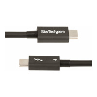 Produktbild för StarTech.com 3ft (1m) Thunderbolt 4 Cable, 40Gbps, 100W Power Delivery, 4K/8K Video, Intel-Certified Thunderbolt Cable - Compatible w/ USB 4/Thunderbolt 4/ USB 3.2/ USB Type-C/DisplayPort/Thunderbolt 3 (TBLT4MM1M) - Thunderbolt-kabel - Thunderbolt 4 till 