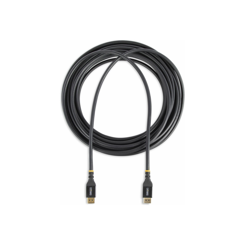 Produktbild för StarTech 33ft (10m) VESA-Certified Active DisplayPort 1.4 Cable, DP8K w/HBR3/HDR10/MST/DSC 1.2/HDCP 2.2, 8K 60Hz, 4K 120Hz Video - Active DP 1.4 Cable M/M (DP14A-10M-DP-CABLE) - DisplayPort-kabel - DisplayPort till DisplayPort - 10 m