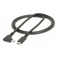 Produktbild för StarTech.com 3ft (1m) Rugged Right Angle USB-C Cable, USB 10 Gbps, USB C to C Data Transfer Cable, 4K 60Hz DP Alt Mode, 100W Power Delivery - 90 Degree USB-C Cable (RUSB31CC1MBR) - USB typ C-kabel - USB-C till USB-C - 1 m