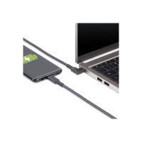 Produktbild för StarTech.com 3ft (1m) Rugged Right Angle USB-C Cable, USB 10 Gbps, USB C to C Data Transfer Cable, 4K 60Hz DP Alt Mode, 100W Power Delivery - 90 Degree USB-C Cable (RUSB31CC1MBR) - USB typ C-kabel - USB-C till USB-C - 1 m