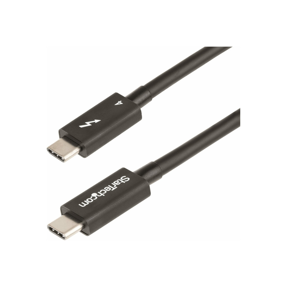 Produktbild för StarTech.com 1.6ft (50cm) Thunderbolt 4 Cable, 40Gbps, 100W Power Delivery, 4K/8K Video Support, Intel-Certified Thunderbolt Cable - Compatible w/ USB4/Thunderbolt 3/USB 3.2/USB Type-C/DisplayPort (TBLT4MM50CM) - Thunderbolt-kabel - Thunderbolt 4 till Thu