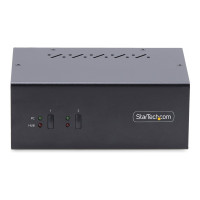 Produktbild för StarTech.com 2-Port Dual-Monitor DisplayPort KVM Switch, 4K 60Hz, 2x USB 5Gbps Hub Ports, 2x USB 2.0 HID Ports, Hotkey and Push-Button Switching, TAA Compliant - ESD Level 3 Protection (P2DD46A2-KVM-SWITCH) - omkopplare för tangentbord/video/mus/ljud/USB 