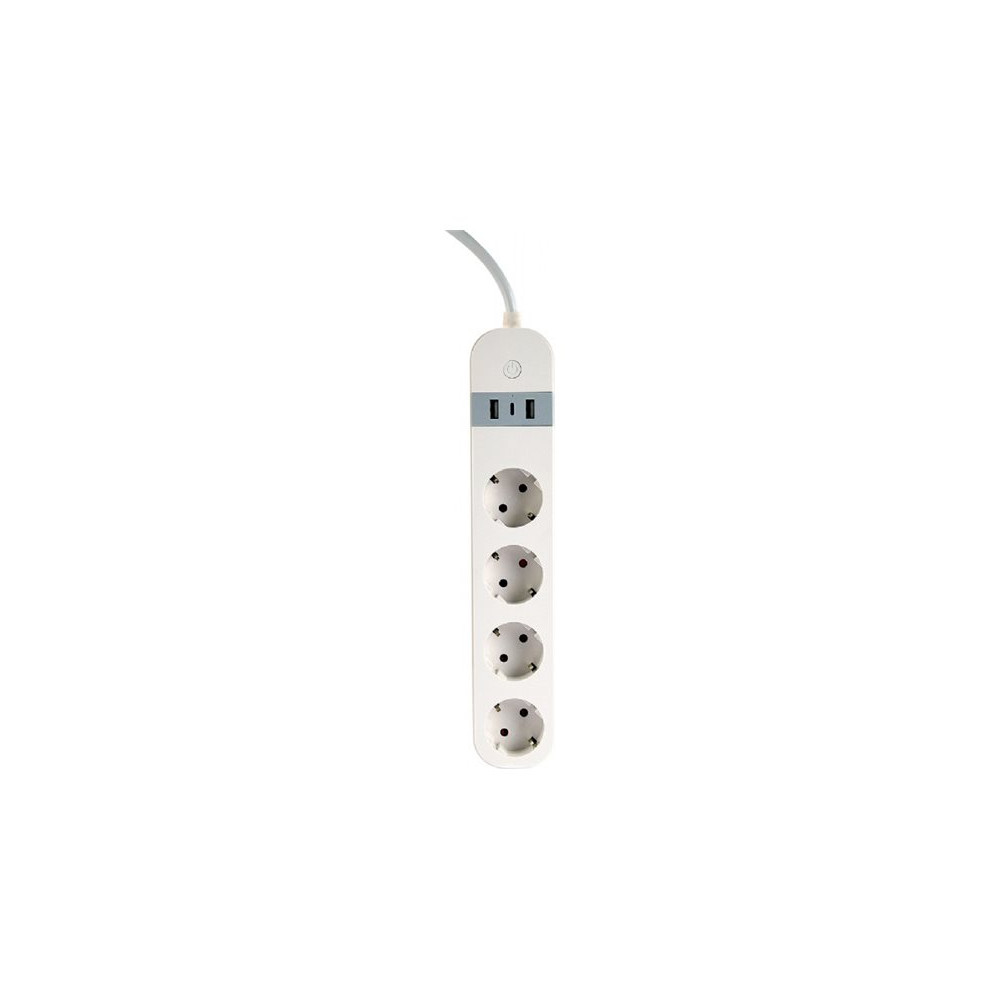 Produktbild för Gembird TSL-PS-S4U-01-W - smart kraftlist - 3680 watt